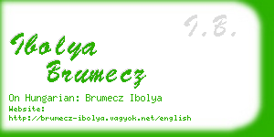 ibolya brumecz business card